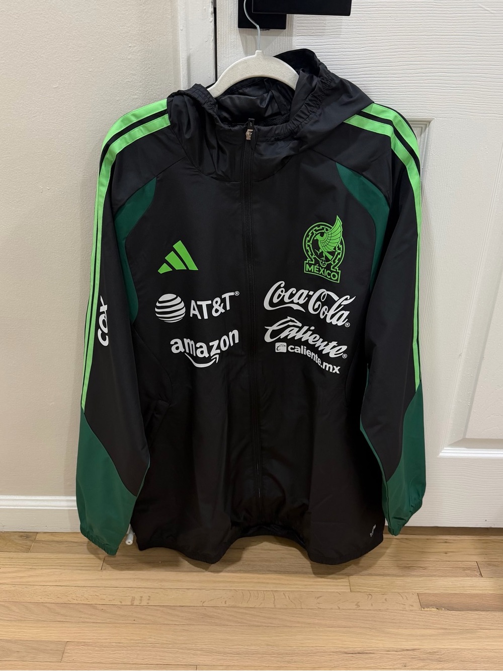 Adidas Mexico Windbreaker Rain Jacket Men Size XL